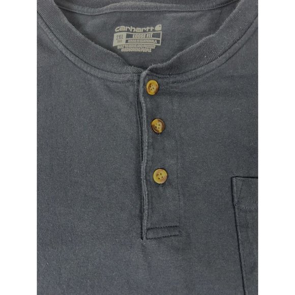 CARARTT Long Sleeve Relaxed Fit Button down Pocket Logo Men's 2XL Tall - Picture 2 of 5